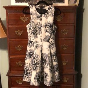 Racerback brocade cocktail dress